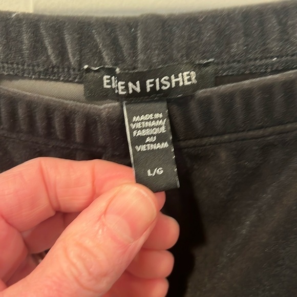 Eileen Fisher Velvet Pull On Skinny Pants Leggings Size Large - Picture 4 of 6